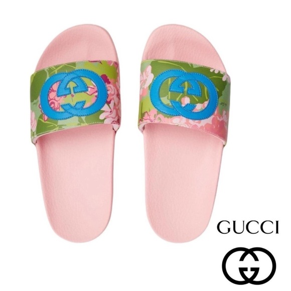 GUCCI X KEN SCOTT Interlocking G Womens
Slides Sandals 35 - Picture 1 of 13